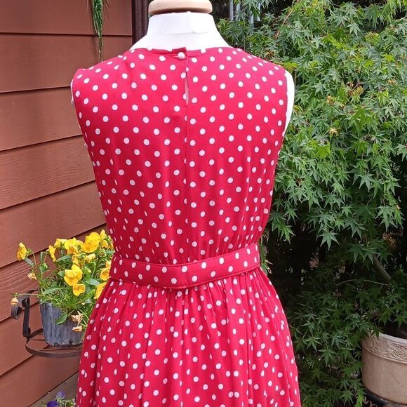 Vintage Serbin Red Polka Dot Dress Tomato Girl - Picture 6 of 9